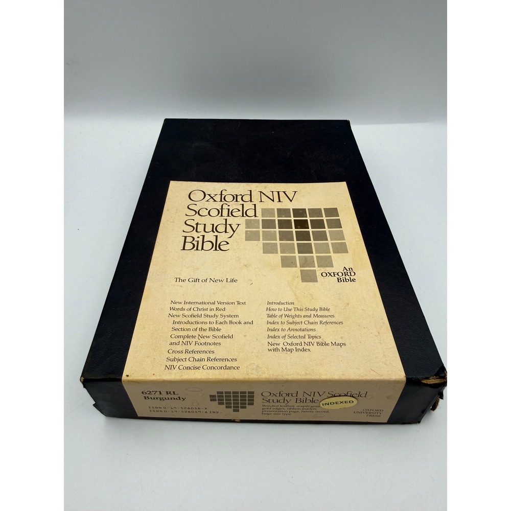 Oxford NIV Scofield Study Bible Burgundy New Scofield Study System 1984 Indexed - Picture 12 of 14
